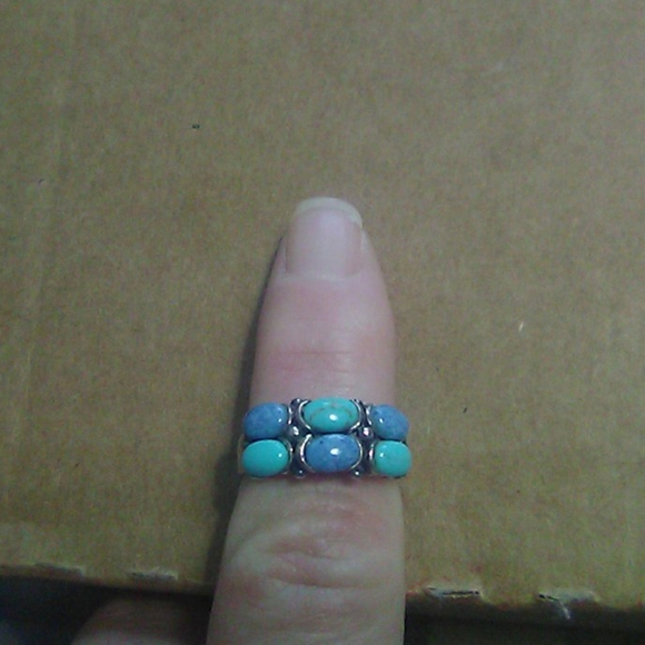 TURQUOISE VINTAGE EARRINGS AND RING - Picture 4 of 12